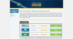 Desktop Screenshot of onlinecasinosverige.org